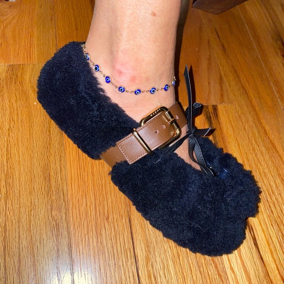 Marni shearling buckled flats - Picture 12 of 14